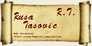 Rusa Tašović vizit kartica